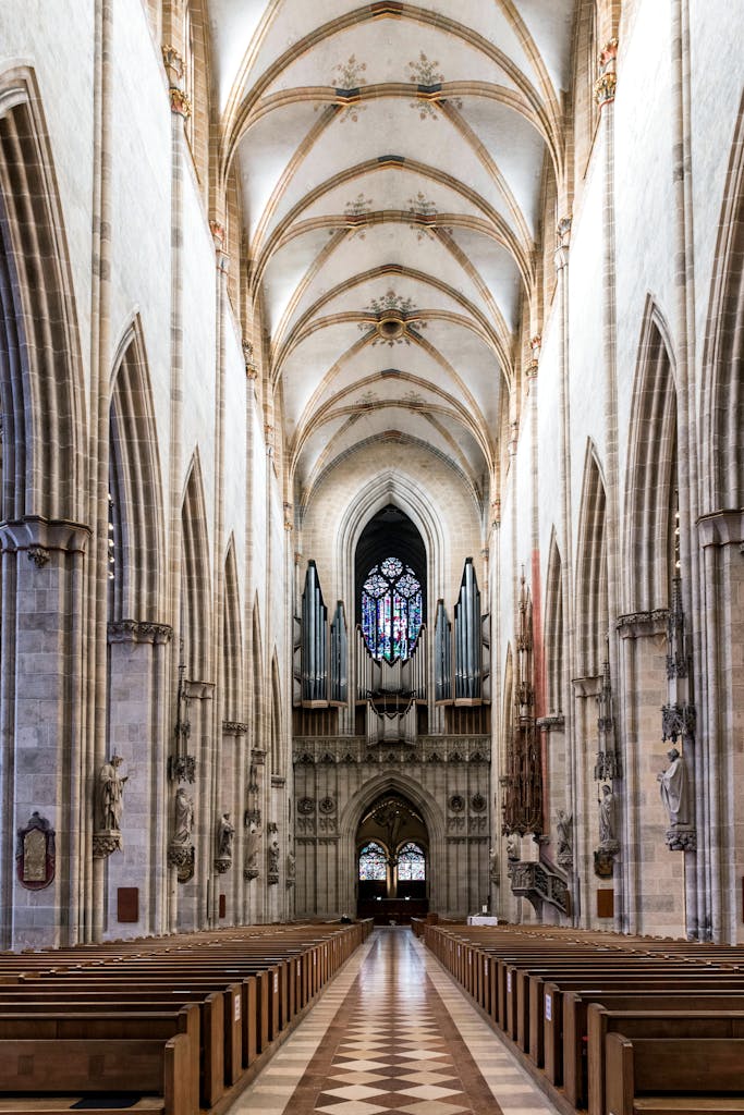 Explore the stunning architecture and sacred atmosphere inside Ulm Minster, Germany.